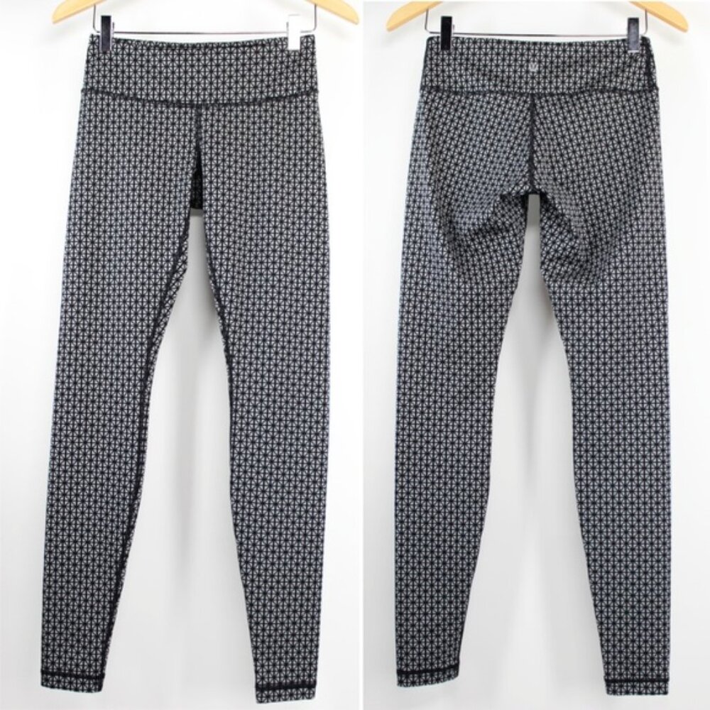 Lululemon Wunder Under Tri Geo Silver Spoon I Size 4 - Picture 3 of 8